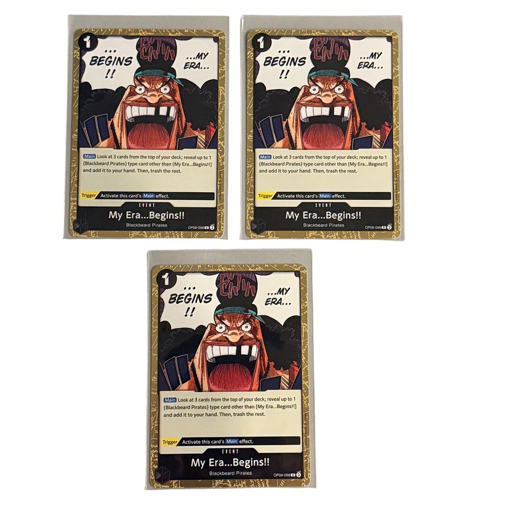 One Piece Card Game My Era Begins OP09-096 Blackbeard Pirates Lot 3